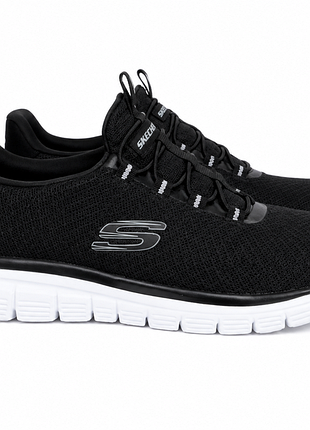 Мужские кроссовки skechers skechers burns 2.0 sneaker черные текстильные легкие р. 41 (26 см) 5