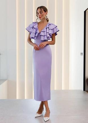 Сукня міді "lavender grace" арт.391 лавандовый