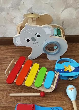 Комплект музыкальных игрушек из дерева 2