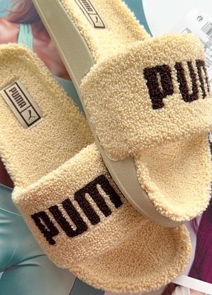 Трендовые плюшевые шлепанцы puma у sherpa-стил 4