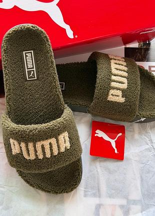 Трендовые плюшевые шлепанцы puma у sherpa-стил 2