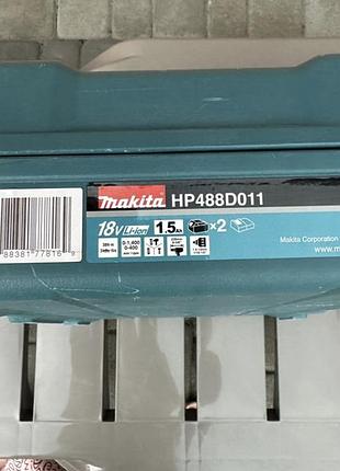 Аккумуляторный шурупуверт с отбойником makita, все в оригинале от кейса до бит. 2