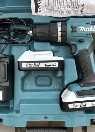 Аккумуляторный шурупуверт с отбойником makita, все в оригинале от кейса до бит. 3