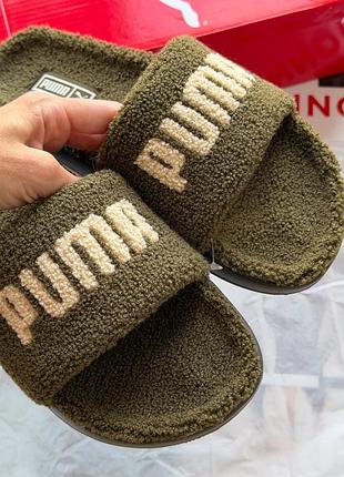 Трендовые плюшевые шлепанцы puma у sherpa-стил 5