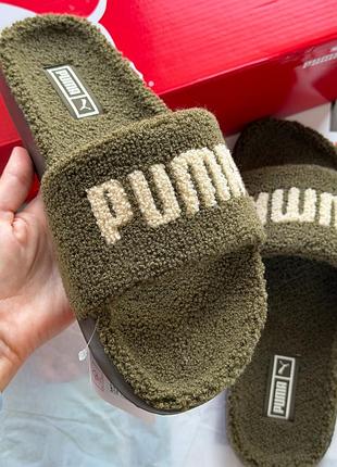 Трендовые плюшевые шлепанцы puma у sherpa-стил 6