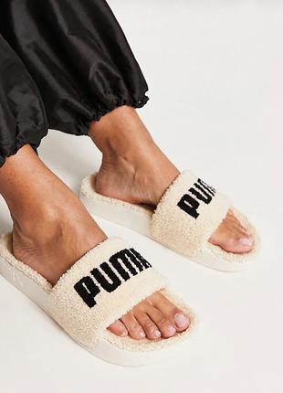 Трендовые плюшевые шлепанцы puma у sherpa-стил 9