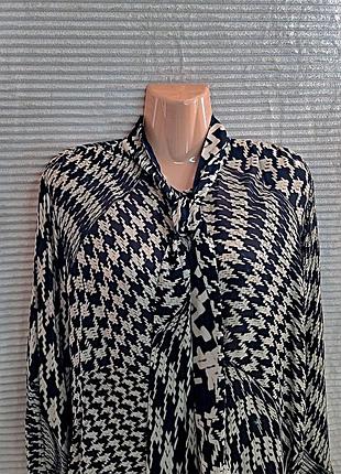 Елегантна сорочка блуза reiss з принтом розмір l – xl