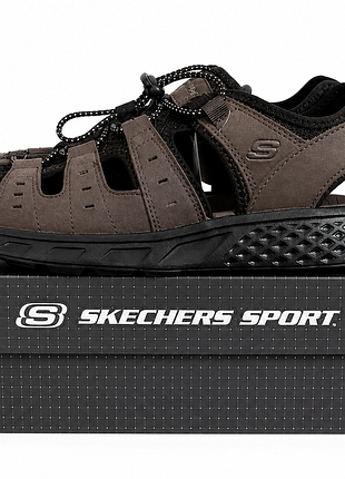 Мужские сандалии skechers текстильные коричневые р. 42 5