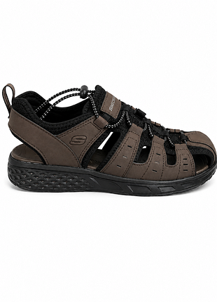 Мужские сандалии skechers текстильные коричневые р. 42 4