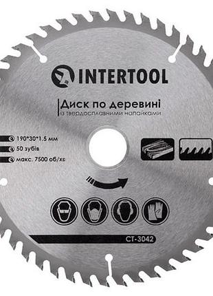 Диск пильный intertool 190 х 50t х 30 мм (ct-3042)
