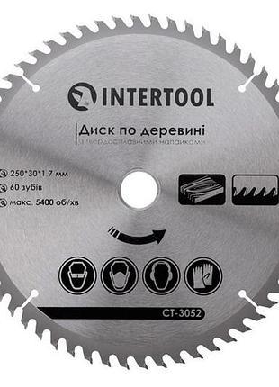 Диск пильный intertool 250 х 60t х 30 мм (ct-3052)