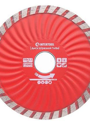 Диск алмазный intertool 115 мм турбоволна pro (ct-2006)