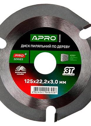 Диск пильный по дереву apro 125 x 22.2мм x 3t pro (830098)