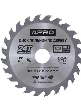 Диск пильний apro 125 x 22.2 мм x 24t (830101)