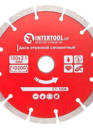 Диск алмазний intertool 150мм x 22-24% сегмент pro (ct-1008)
