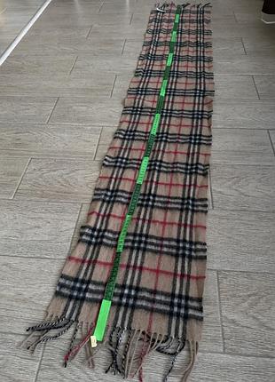 Шарф в клітинку як burberry 20% кашемір 80% вовна у клітинку 155×30 см 3