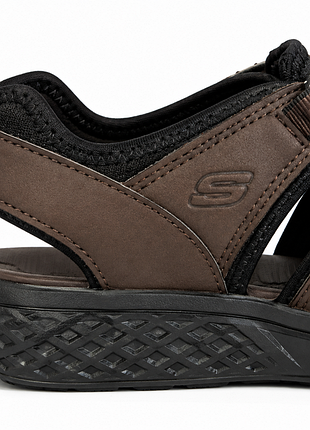 Мужские сандалии skechers текстильные коричневые р. 42 8
