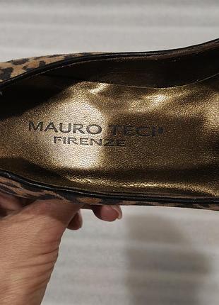 Женские туфли-лодочки mauro teci firenze с классическим леопардовым принтом, италия 8