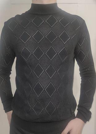 Водолазка мужская фактурная g-star raw knitted стрейчевая р.l в идеале 2