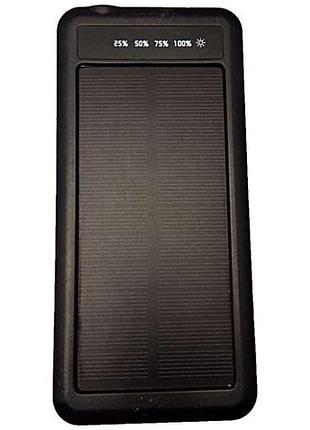 Універсальний зовнішній акумулятор повербанк б/у solar power bank 50000 mah з led-ліхтариком і набором кабелів