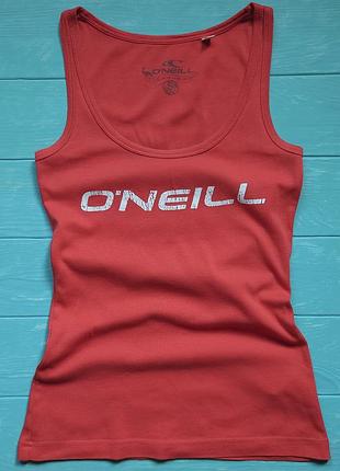 Червона бавовняна майка oneill, жіноча майка, червоний топ oneill, женская красная майка