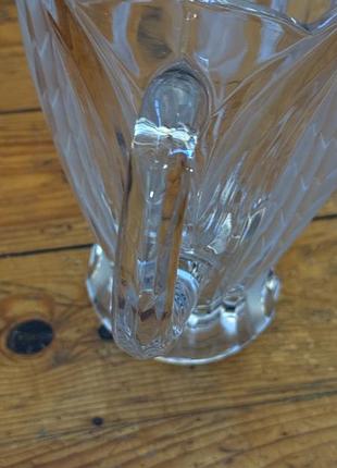 Вінтажний кришталевий глечик/ кришталева ваза walther glas / німеччина (22 см) 4
