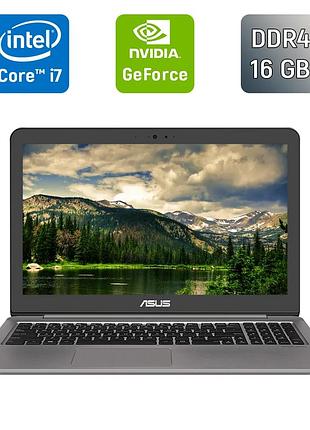 Игровой ноутбук б-класс asus zenbook vx510vw / 15.6" (1920x1080) ips / intel core i7-6500u (2 (4) ядра по 2.5 - 3.1 ghz) / 16 gb