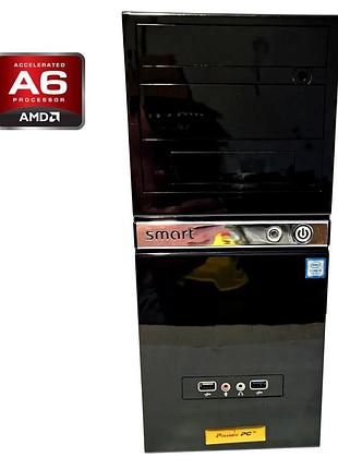 Пк б-клас prime pc tower / amd a6-6400k (2 ядра по 3.9 - 4.1 ghz) / 8 gb ddr3 / 500 gb hdd / amd radeon hd 8470d graphics / 400w