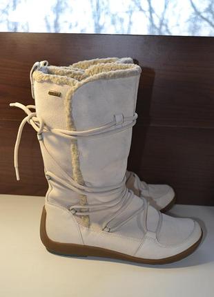 Clarks 38р чоботи зимові шкіряні на хутрі gore-tex