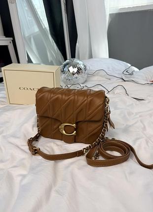 Coach pillow tabby quilted in camel