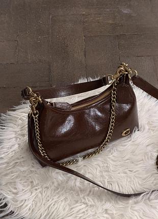 Сумка coach juliet classic 25 lacquered premium какао