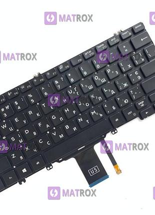Оригінальна клавіатура для dell latitude 3200, 3300, 3301, 5200, 5300, 7200, 7300 series, rus, black, підсвічування