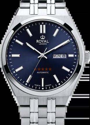Часы мужские royal london 41528-02 стальной корпус wr 50 м синий циферблат