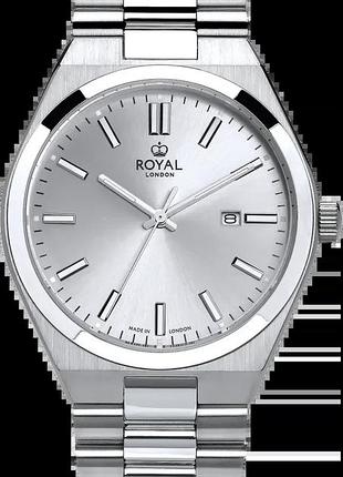 Часы мужские royal london 41508-02 стальной корпус wr 30 м серебристый циферблат