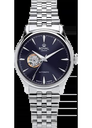 Часы мужские royal london 41529-08 стальной корпус wr 50 м синий циферблат