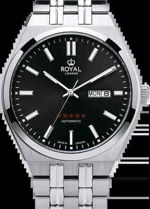 Часы мужские royal london 41528-01 стальной корпус wr 50 м чёрный циферблат