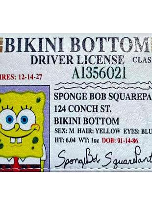 Обложка для id карты и паспорта с героями spongebob
