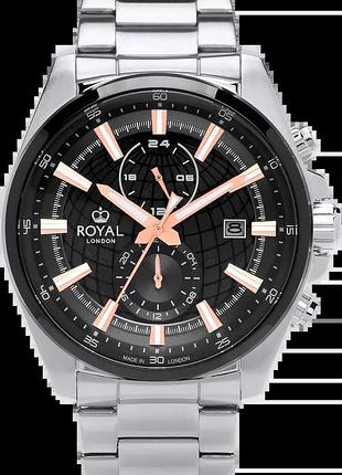 Часы мужские royal london fulham 41447-05 стальной корпус wr 100 м чёрный циферблат