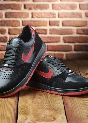 Чоловічі чорні кросівки nike, чоловічі класичні кросівки під джинси, чоловіче взуття класика 44