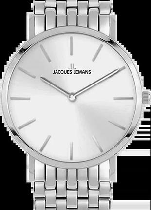 Годинник жіночий jacques lemans nizza 1-2172.1b сталевий корпус wr 50 м сріблястий циферблат
