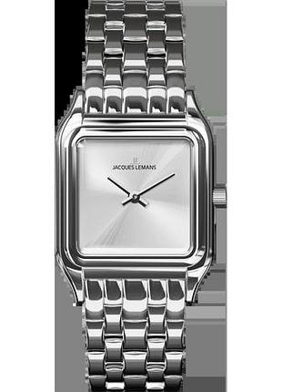 Годинник жіночий jacques lemans antwerpen 1-2218a сталевий корпус wr 50 м сріблястий циферблат