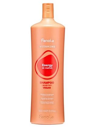 Енергетичний шампунь для волосся fanola vitamins energizing shampoo, 1000 мл
