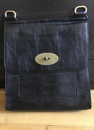 Шкіряна чорна сумка mulberry