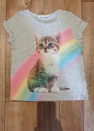 Футболка для девочки 134-140см, h&amp;m, 100% хлопок