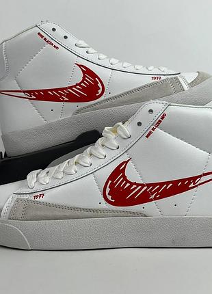 Кроссовки размеры 41-45 nike blazer mid vintage 77 белый 43