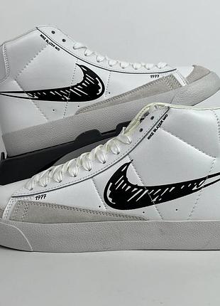 Кроссовки размеры 41-45 nike blazer mid 77 vintage black sketch белый 41