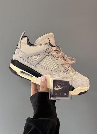 Air jordan retro 4 x a ma manière | “fossil stone” premium (1)