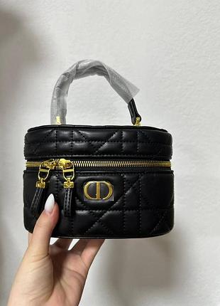 💎 dior caro mini vanity case black/gold