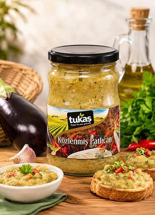 Пюре из печеных баклажанов tukaş közlenmiş patlican 650 г | турецкая овощная закуска