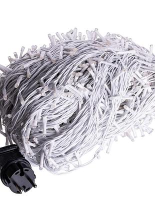 Гирлянда рождественская фея уличная 100 м 1000 led белый провод белый cf1000l100mww
